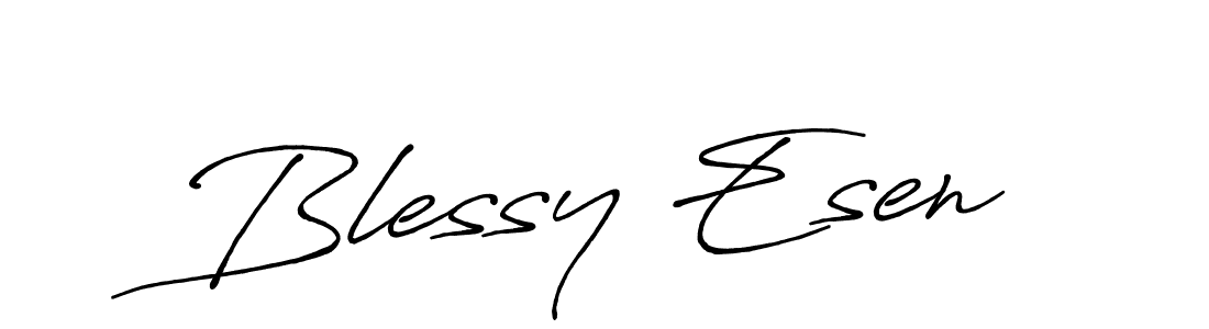 How to make Blessy Esen signature? Antro_Vectra_Bolder is a professional autograph style. Create handwritten signature for Blessy Esen name. Blessy Esen signature style 7 images and pictures png