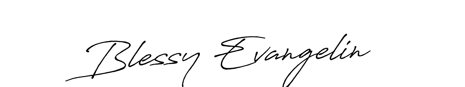 How to make Blessy Evangelin signature? Antro_Vectra_Bolder is a professional autograph style. Create handwritten signature for Blessy Evangelin name. Blessy Evangelin signature style 7 images and pictures png