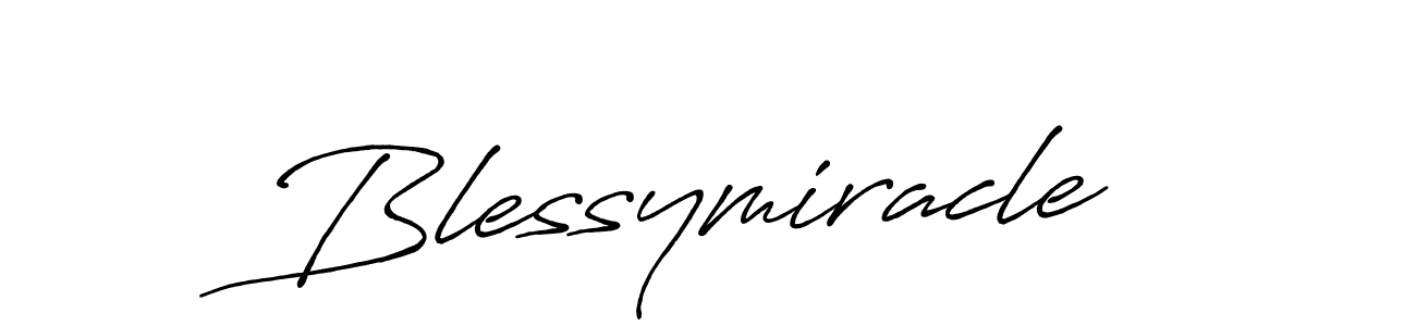 Create a beautiful signature design for name Blessymiracle. With this signature (Antro_Vectra_Bolder) fonts, you can make a handwritten signature for free. Blessymiracle signature style 7 images and pictures png