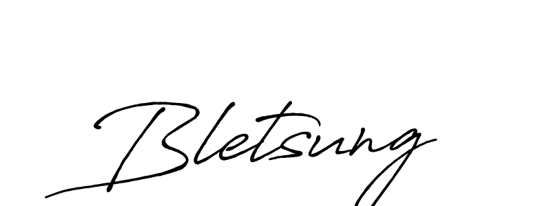 Similarly Antro_Vectra_Bolder is the best handwritten signature design. Signature creator online .You can use it as an online autograph creator for name Bletsung. Bletsung signature style 7 images and pictures png