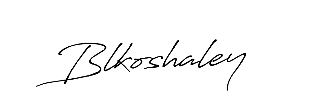 Use a signature maker to create a handwritten signature online. With this signature software, you can design (Antro_Vectra_Bolder) your own signature for name Blkoshaley. Blkoshaley signature style 7 images and pictures png