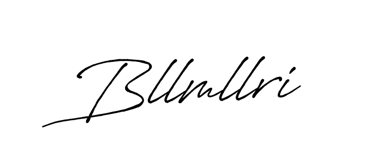 Create a beautiful signature design for name Bllmllri. With this signature (Antro_Vectra_Bolder) fonts, you can make a handwritten signature for free. Bllmllri signature style 7 images and pictures png