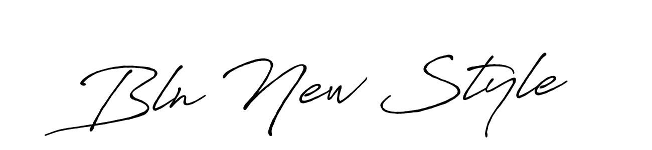 Design your own signature with our free online signature maker. With this signature software, you can create a handwritten (Antro_Vectra_Bolder) signature for name Bln New Style. Bln New Style signature style 7 images and pictures png