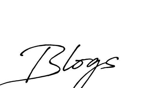 How to make Blogs signature? Antro_Vectra_Bolder is a professional autograph style. Create handwritten signature for Blogs name. Blogs signature style 7 images and pictures png
