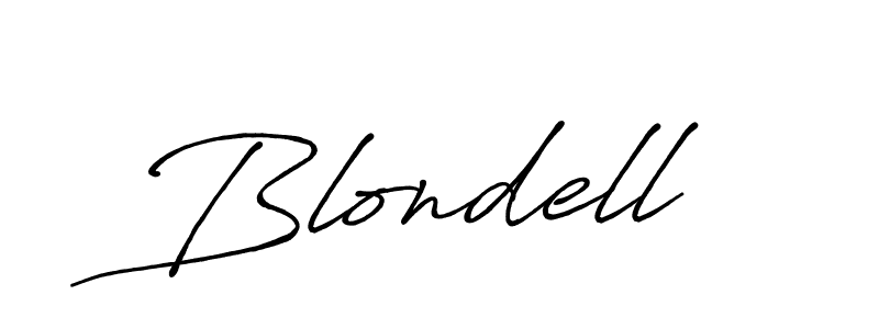Make a beautiful signature design for name Blondell. With this signature (Antro_Vectra_Bolder) style, you can create a handwritten signature for free. Blondell signature style 7 images and pictures png