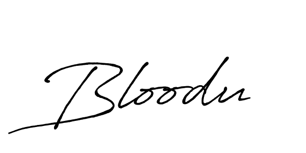 Make a beautiful signature design for name Bloodu. With this signature (Antro_Vectra_Bolder) style, you can create a handwritten signature for free. Bloodu signature style 7 images and pictures png