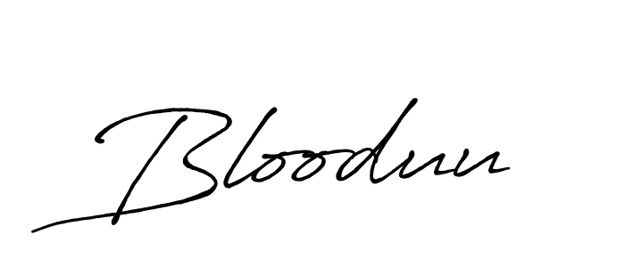 Design your own signature with our free online signature maker. With this signature software, you can create a handwritten (Antro_Vectra_Bolder) signature for name Blooduu. Blooduu signature style 7 images and pictures png