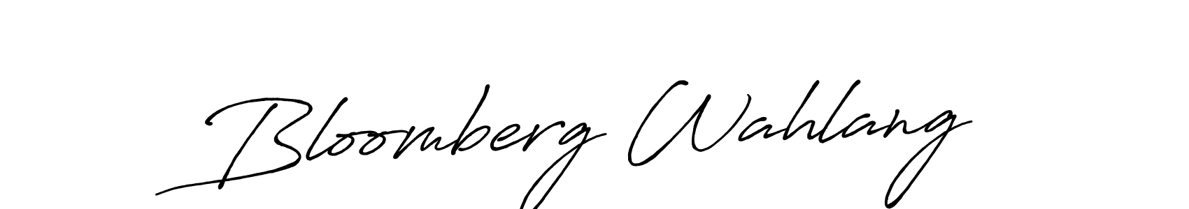 How to make Bloomberg Wahlang signature? Antro_Vectra_Bolder is a professional autograph style. Create handwritten signature for Bloomberg Wahlang name. Bloomberg Wahlang signature style 7 images and pictures png