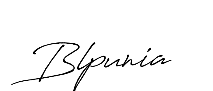 Make a beautiful signature design for name Blpunia. With this signature (Antro_Vectra_Bolder) style, you can create a handwritten signature for free. Blpunia signature style 7 images and pictures png