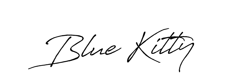 How to make Blue Kitty signature? Antro_Vectra_Bolder is a professional autograph style. Create handwritten signature for Blue Kitty name. Blue Kitty signature style 7 images and pictures png