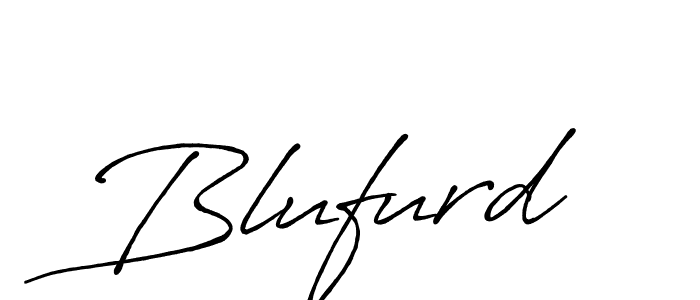 Use a signature maker to create a handwritten signature online. With this signature software, you can design (Antro_Vectra_Bolder) your own signature for name Blufurd. Blufurd signature style 7 images and pictures png