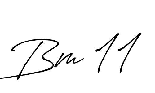 How to Draw Bm 11 signature style? Antro_Vectra_Bolder is a latest design signature styles for name Bm 11. Bm 11 signature style 7 images and pictures png