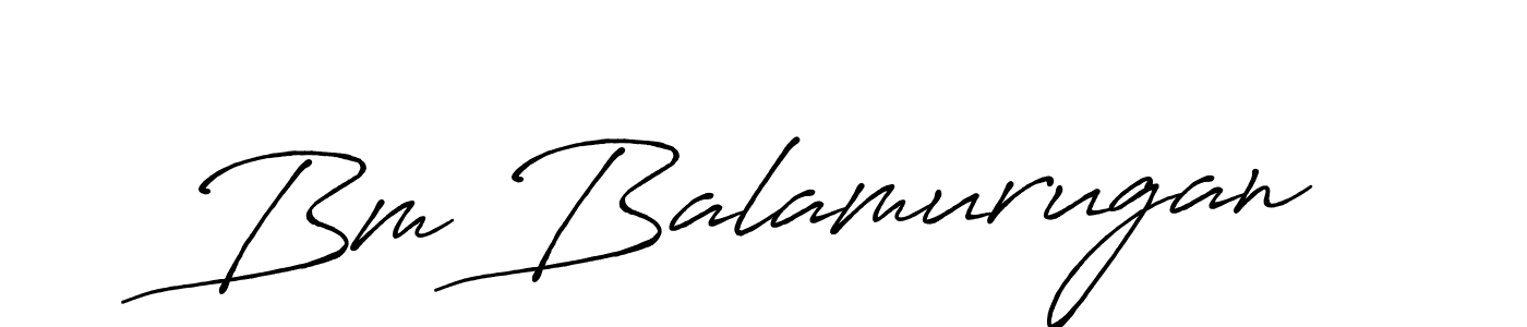 Also we have Bm Balamurugan name is the best signature style. Create professional handwritten signature collection using Antro_Vectra_Bolder autograph style. Bm Balamurugan signature style 7 images and pictures png