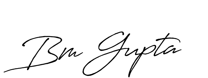 You should practise on your own different ways (Antro_Vectra_Bolder) to write your name (Bm Gupta) in signature. don't let someone else do it for you. Bm Gupta signature style 7 images and pictures png