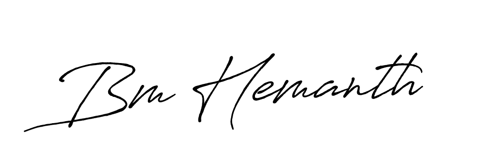 How to Draw Bm Hemanth signature style? Antro_Vectra_Bolder is a latest design signature styles for name Bm Hemanth. Bm Hemanth signature style 7 images and pictures png