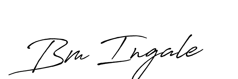 Similarly Antro_Vectra_Bolder is the best handwritten signature design. Signature creator online .You can use it as an online autograph creator for name Bm Ingale. Bm Ingale signature style 7 images and pictures png