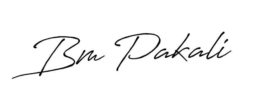 Similarly Antro_Vectra_Bolder is the best handwritten signature design. Signature creator online .You can use it as an online autograph creator for name Bm Pakali. Bm Pakali signature style 7 images and pictures png