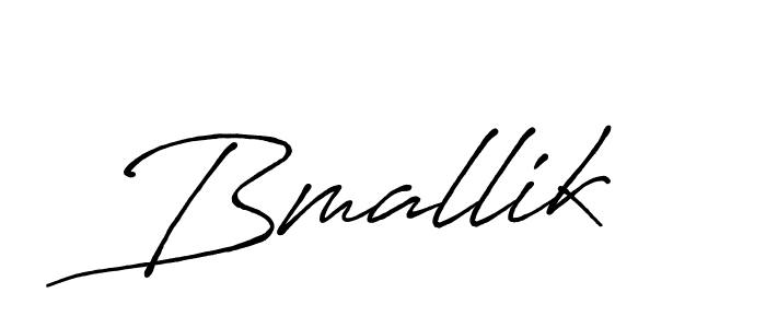 Create a beautiful signature design for name Bmallik. With this signature (Antro_Vectra_Bolder) fonts, you can make a handwritten signature for free. Bmallik signature style 7 images and pictures png
