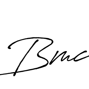 Create a beautiful signature design for name Bmc. With this signature (Antro_Vectra_Bolder) fonts, you can make a handwritten signature for free. Bmc signature style 7 images and pictures png