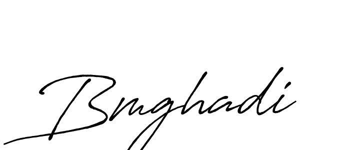 Make a beautiful signature design for name Bmghadi. With this signature (Antro_Vectra_Bolder) style, you can create a handwritten signature for free. Bmghadi signature style 7 images and pictures png