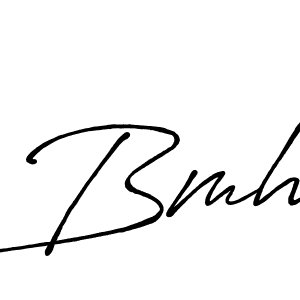 How to make Bmh name signature. Use Antro_Vectra_Bolder style for creating short signs online. This is the latest handwritten sign. Bmh signature style 7 images and pictures png