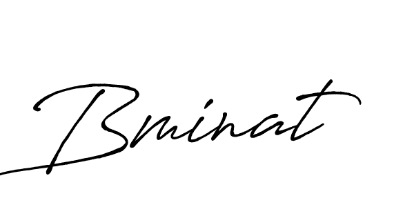 How to make Bminat name signature. Use Antro_Vectra_Bolder style for creating short signs online. This is the latest handwritten sign. Bminat signature style 7 images and pictures png