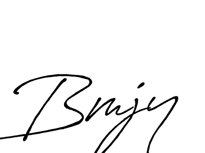Bmjy stylish signature style. Best Handwritten Sign (Antro_Vectra_Bolder) for my name. Handwritten Signature Collection Ideas for my name Bmjy. Bmjy signature style 7 images and pictures png