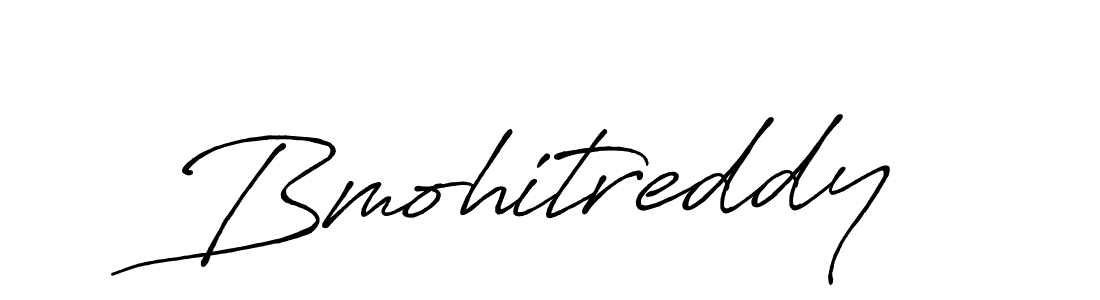 Make a beautiful signature design for name Bmohitreddy. With this signature (Antro_Vectra_Bolder) style, you can create a handwritten signature for free. Bmohitreddy signature style 7 images and pictures png