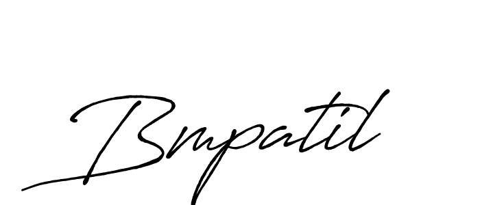 How to make Bmpatil name signature. Use Antro_Vectra_Bolder style for creating short signs online. This is the latest handwritten sign. Bmpatil signature style 7 images and pictures png