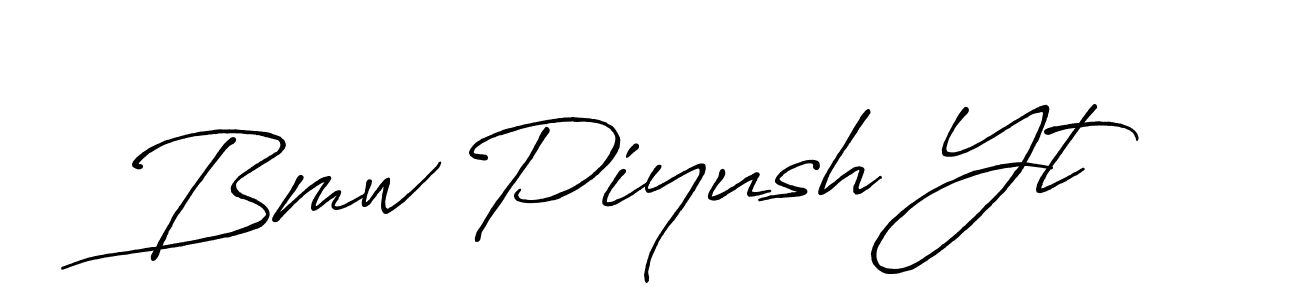 Create a beautiful signature design for name Bmw Piyush Yt. With this signature (Antro_Vectra_Bolder) fonts, you can make a handwritten signature for free. Bmw Piyush Yt signature style 7 images and pictures png