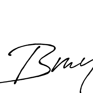 Also You can easily find your signature by using the search form. We will create Bmy name handwritten signature images for you free of cost using Antro_Vectra_Bolder sign style. Bmy signature style 7 images and pictures png