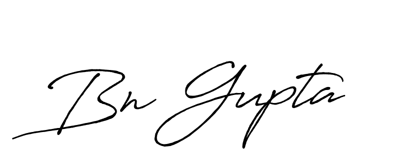 How to make Bn Gupta signature? Antro_Vectra_Bolder is a professional autograph style. Create handwritten signature for Bn Gupta name. Bn Gupta signature style 7 images and pictures png