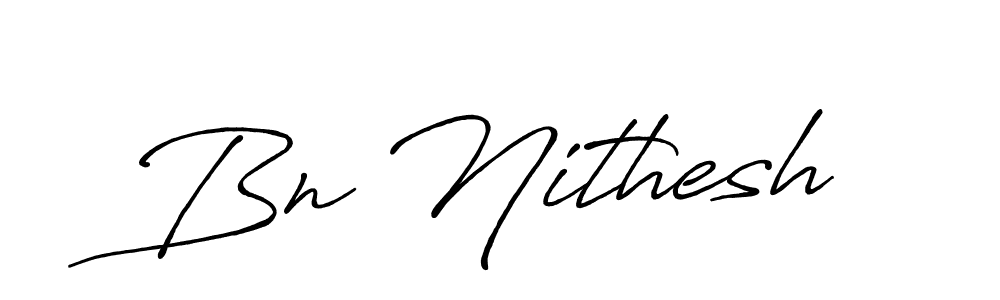 Make a beautiful signature design for name Bn Nithesh. Use this online signature maker to create a handwritten signature for free. Bn Nithesh signature style 7 images and pictures png