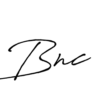 Design your own signature with our free online signature maker. With this signature software, you can create a handwritten (Antro_Vectra_Bolder) signature for name Bnc. Bnc signature style 7 images and pictures png