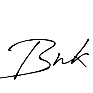 You should practise on your own different ways (Antro_Vectra_Bolder) to write your name (Bnk) in signature. don't let someone else do it for you. Bnk signature style 7 images and pictures png