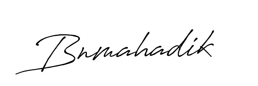 Design your own signature with our free online signature maker. With this signature software, you can create a handwritten (Antro_Vectra_Bolder) signature for name Bnmahadik. Bnmahadik signature style 7 images and pictures png