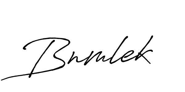 Create a beautiful signature design for name Bnmlek. With this signature (Antro_Vectra_Bolder) fonts, you can make a handwritten signature for free. Bnmlek signature style 7 images and pictures png