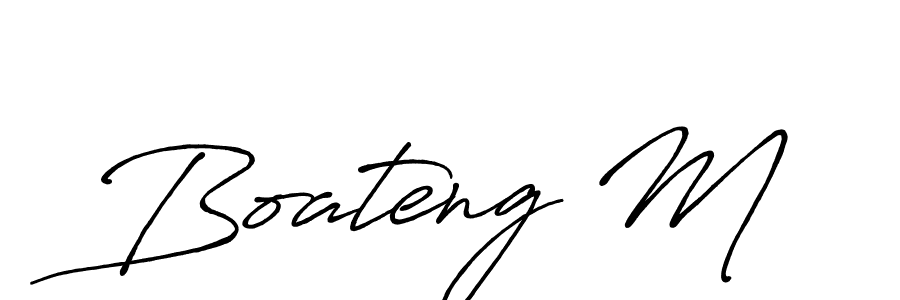 How to make Boateng M name signature. Use Antro_Vectra_Bolder style for creating short signs online. This is the latest handwritten sign. Boateng M signature style 7 images and pictures png