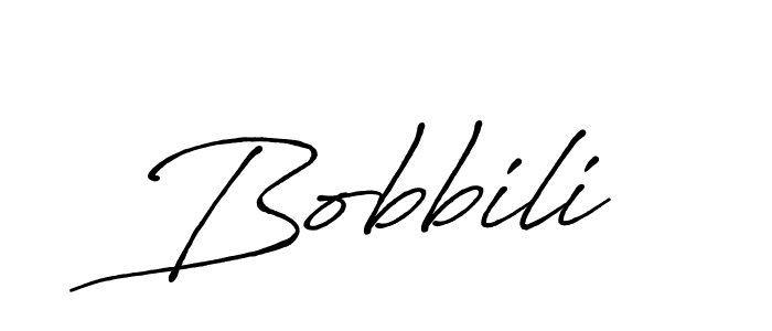 Design your own signature with our free online signature maker. With this signature software, you can create a handwritten (Antro_Vectra_Bolder) signature for name Bobbili. Bobbili signature style 7 images and pictures png