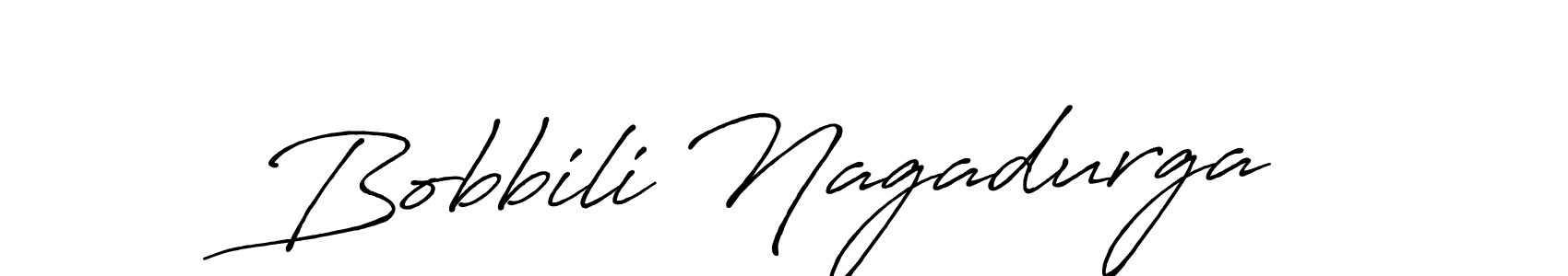 Bobbili Nagadurga stylish signature style. Best Handwritten Sign (Antro_Vectra_Bolder) for my name. Handwritten Signature Collection Ideas for my name Bobbili Nagadurga. Bobbili Nagadurga signature style 7 images and pictures png