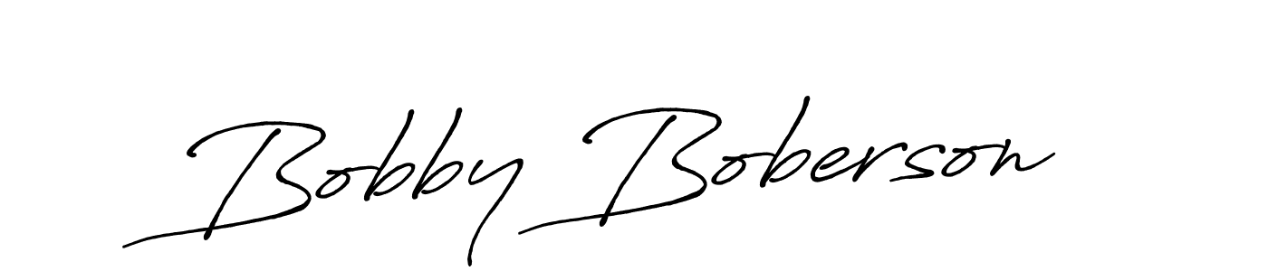 How to make Bobby Boberson name signature. Use Antro_Vectra_Bolder style for creating short signs online. This is the latest handwritten sign. Bobby Boberson signature style 7 images and pictures png