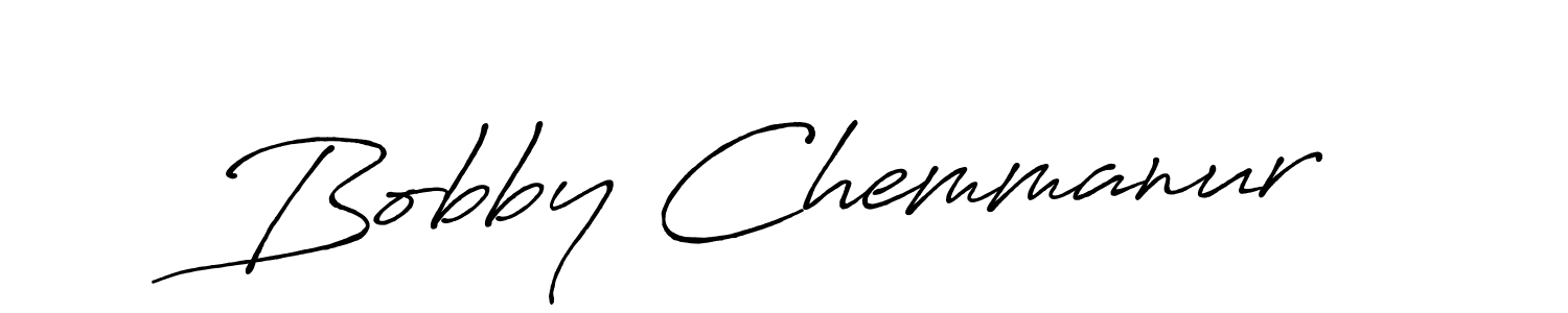 Create a beautiful signature design for name Bobby Chemmanur. With this signature (Antro_Vectra_Bolder) fonts, you can make a handwritten signature for free. Bobby Chemmanur signature style 7 images and pictures png