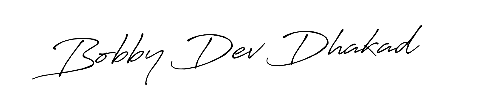 Make a beautiful signature design for name Bobby Dev Dhakad. With this signature (Antro_Vectra_Bolder) style, you can create a handwritten signature for free. Bobby Dev Dhakad signature style 7 images and pictures png