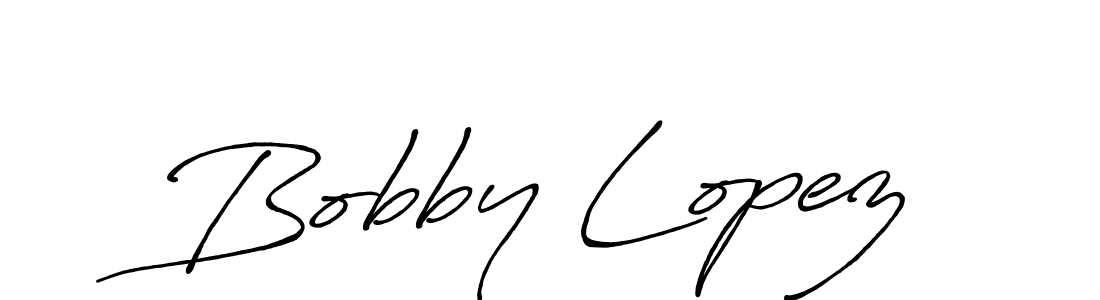 Create a beautiful signature design for name Bobby Lopez. With this signature (Antro_Vectra_Bolder) fonts, you can make a handwritten signature for free. Bobby Lopez signature style 7 images and pictures png