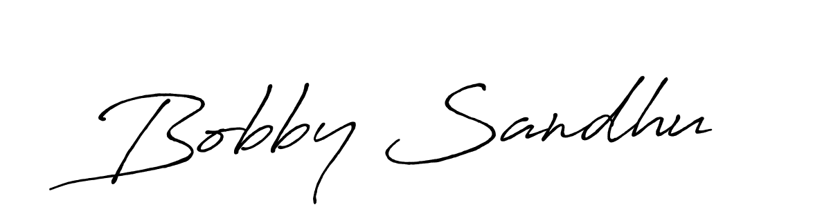 Bobby Sandhu stylish signature style. Best Handwritten Sign (Antro_Vectra_Bolder) for my name. Handwritten Signature Collection Ideas for my name Bobby Sandhu. Bobby Sandhu signature style 7 images and pictures png