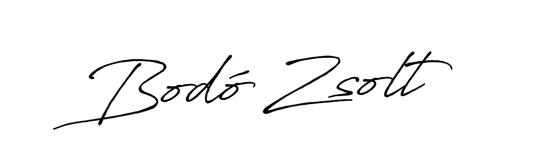 How to make Bodó Zsolt name signature. Use Antro_Vectra_Bolder style for creating short signs online. This is the latest handwritten sign. Bodó Zsolt signature style 7 images and pictures png
