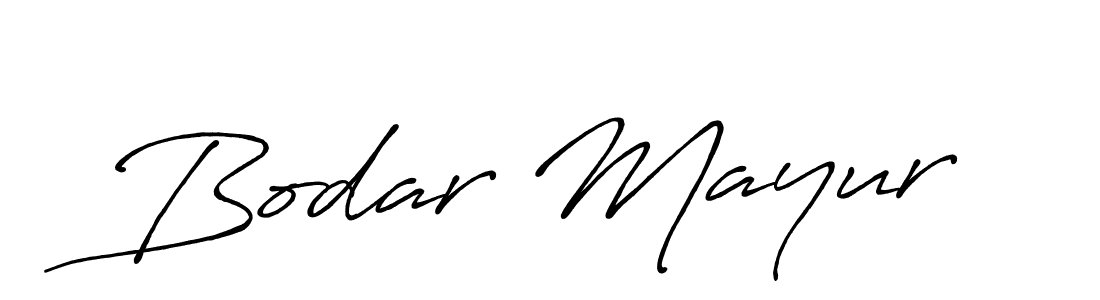 Design your own signature with our free online signature maker. With this signature software, you can create a handwritten (Antro_Vectra_Bolder) signature for name Bodar Mayur. Bodar Mayur signature style 7 images and pictures png