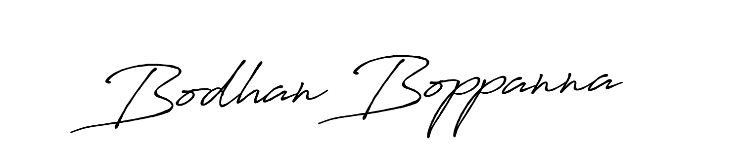 Bodhan Boppanna stylish signature style. Best Handwritten Sign (Antro_Vectra_Bolder) for my name. Handwritten Signature Collection Ideas for my name Bodhan Boppanna. Bodhan Boppanna signature style 7 images and pictures png