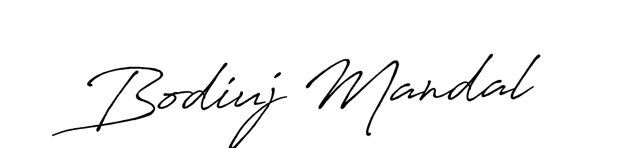 Design your own signature with our free online signature maker. With this signature software, you can create a handwritten (Antro_Vectra_Bolder) signature for name Bodiuj Mandal. Bodiuj Mandal signature style 7 images and pictures png