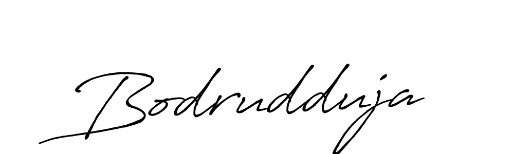 Make a beautiful signature design for name Bodrudduja. With this signature (Antro_Vectra_Bolder) style, you can create a handwritten signature for free. Bodrudduja signature style 7 images and pictures png
